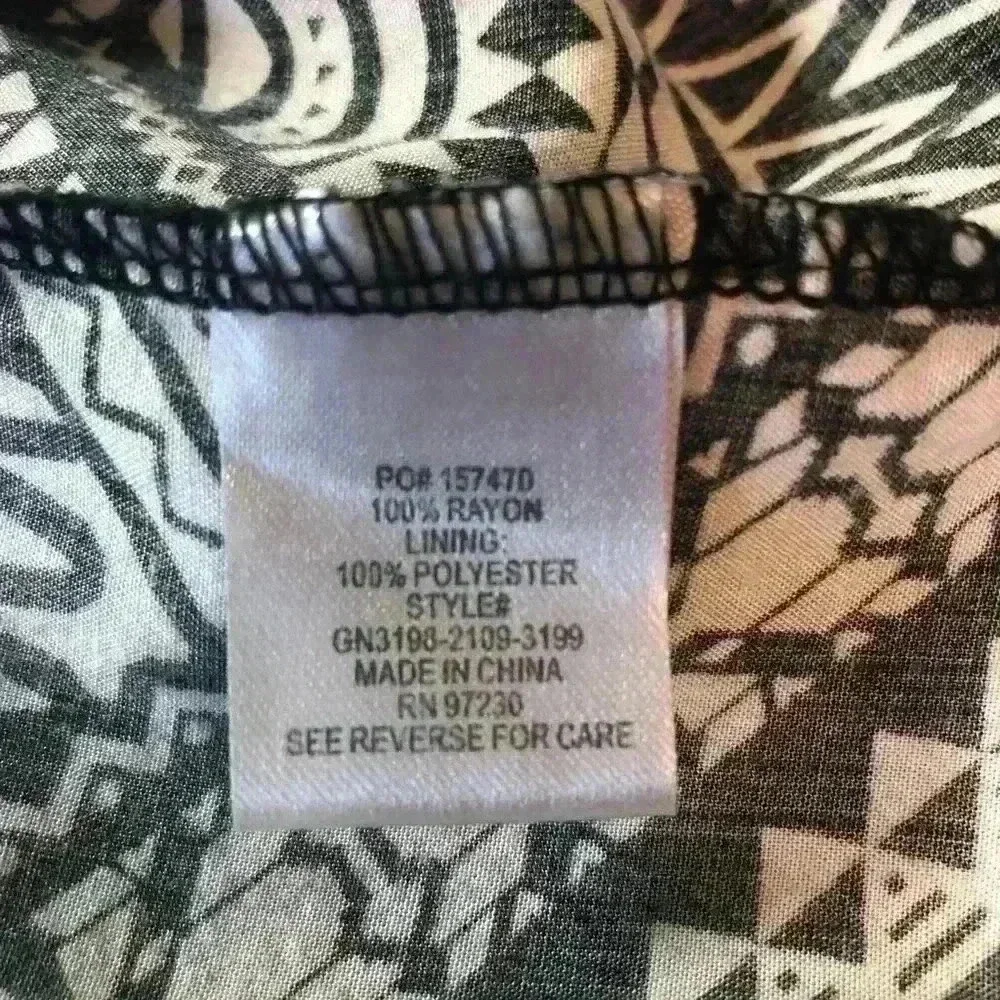 Almost Famous Women Black White Print Tube Non Slip Top Maxi Dress Size Medium - Picture 11 of 13